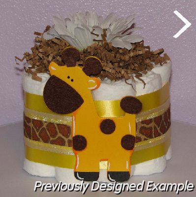 Giraffe-Diaper-Cupcake (2).JPG - Giraffe Diaper Cupcakes